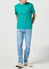 Wrangler Small Logo Tee Porcelain Green