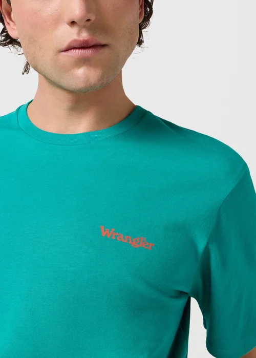 Wrangler Small Logo Tee Porcelain Green