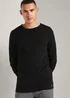 Tom Tailor Zigzag Structured Crewneck Black