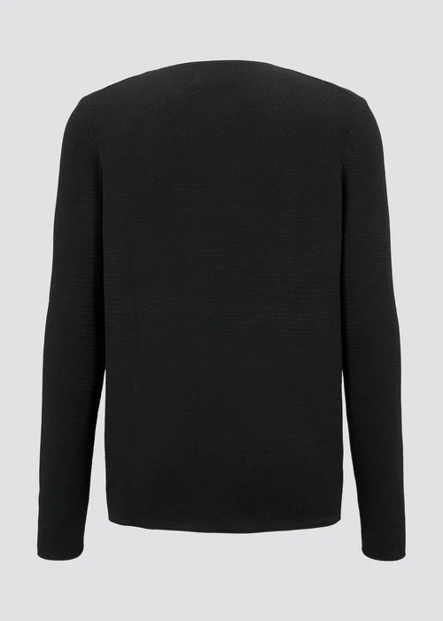 Tom Tailor Zigzag Structured Crewneck Black - 1016090-29999