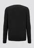 Tom Tailor Zigzag Structured Crewneck Black - 1016090-29999