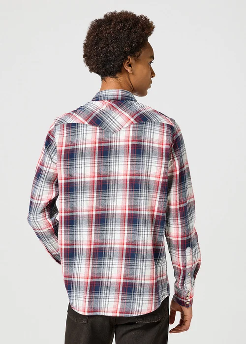 Wrangler Western Shirt Red Blue Check - 112357243