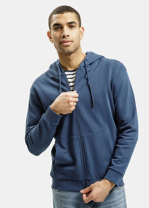 Cross Jeans Zip Hoodie Sweatshirt Indigo - 25503-005