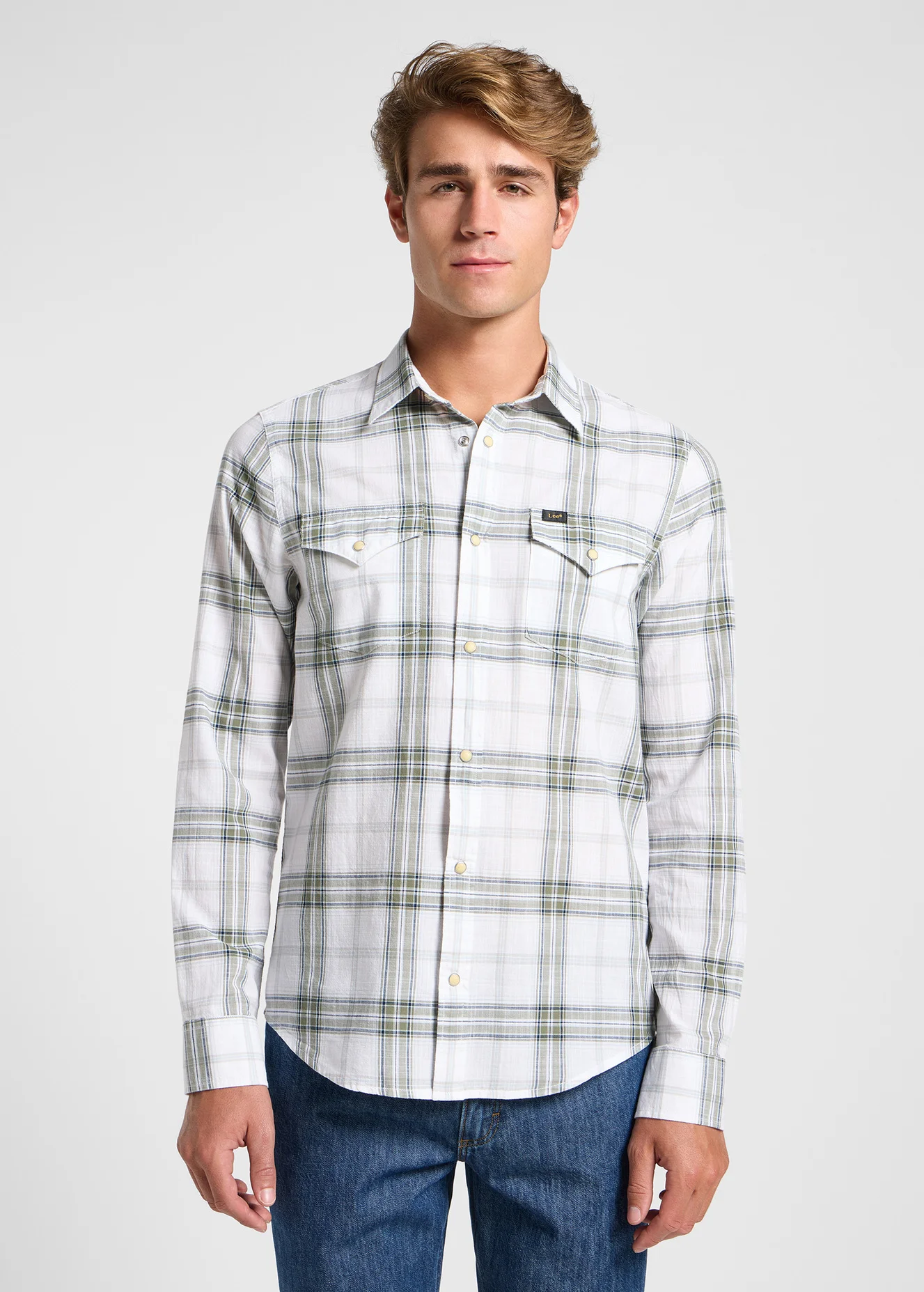 Lee Clean Western Shirt Mercantile Brig Check