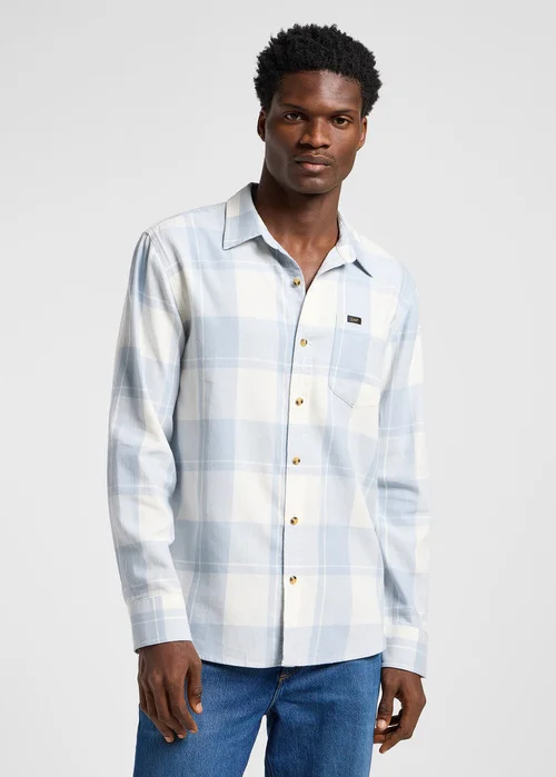 Lee Mercantile Shirt Ecru Concrete Check - 112364144