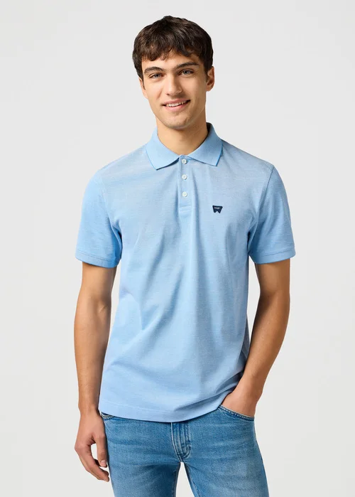 Wrangler Refined Polo Shirt Blue - 112362833