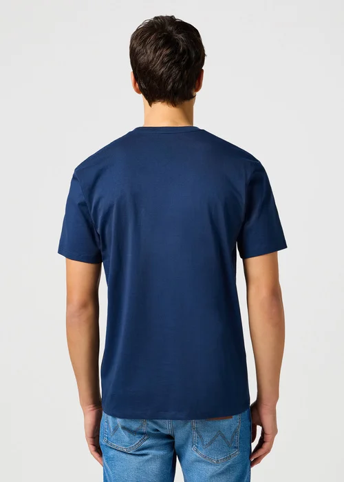 Wrangler Small Logo Tee Navy - 112362812