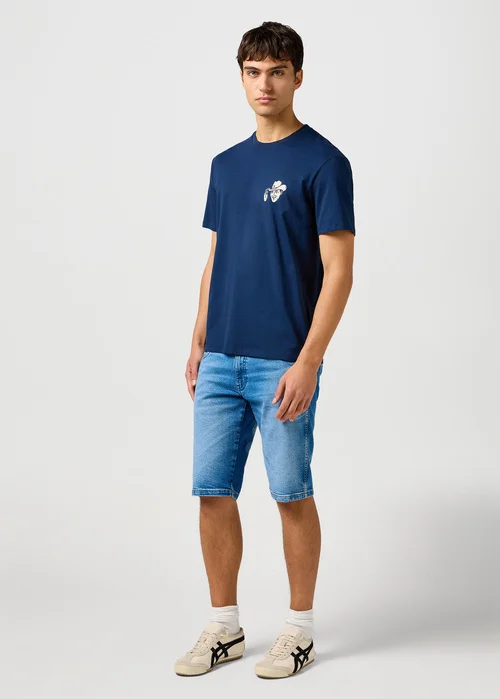 Wrangler Small Logo Tee Navy - 112362812