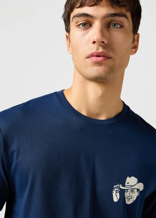 Wrangler Small Logo Tee Navy