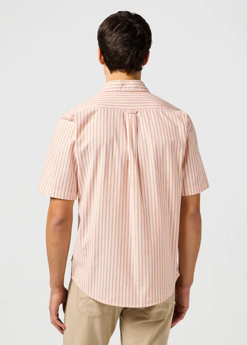 Wrangler Short Sleeve Shirt Flamingo Stripe