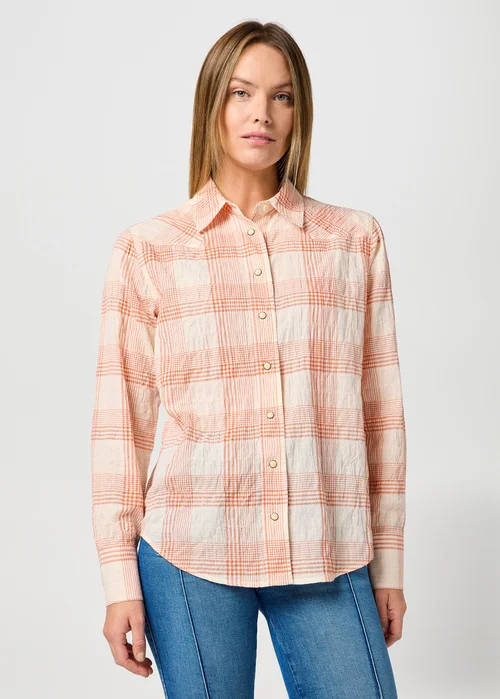 Wrangler Clean Western Shirt Vintrage White Check - 112364575