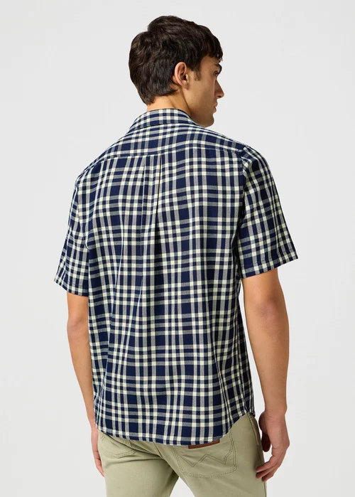 Wrangler Short Sleeve One Pocket Shirt Crepe Indigo