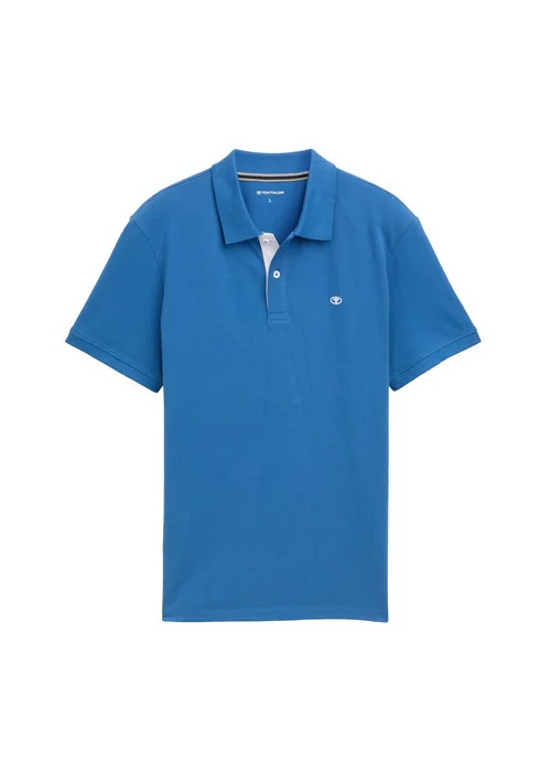 Tom Tailor Basic Polo With Contrast Sapphire Blue