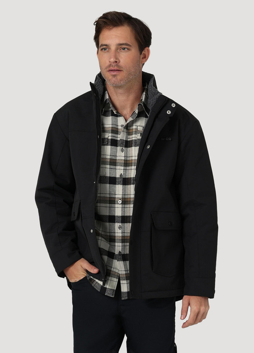 Wrangler Atg Stowable Hood Parka Black - W4P2ED100