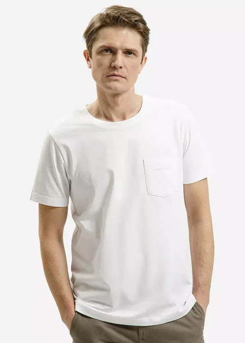 Cross Jeans Basic One Pocket Tee White 008