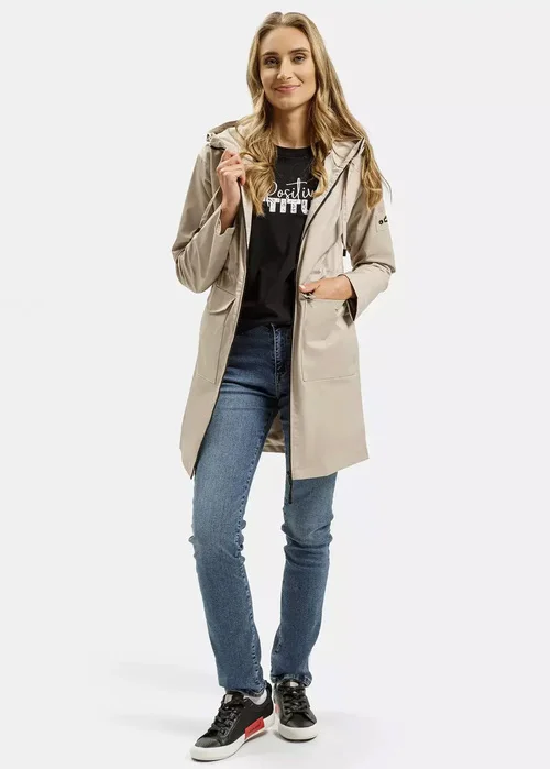 Cross Jeans Long Jacket Dark Beige 033