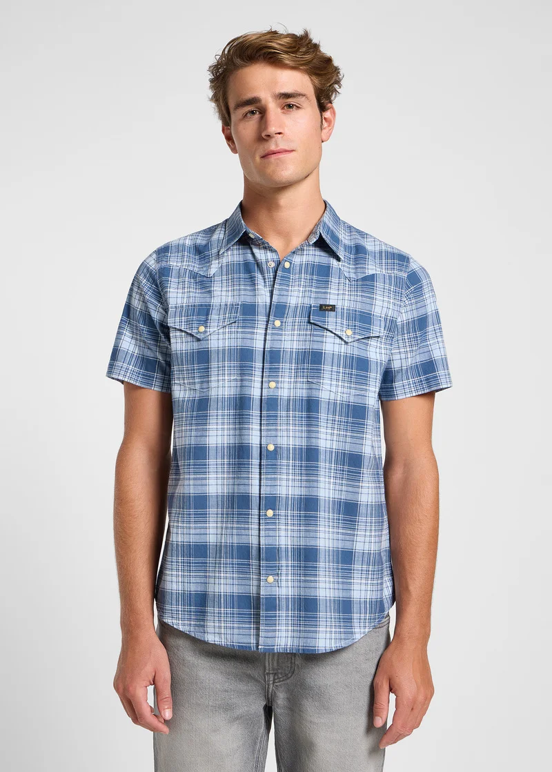 Lee Short Sleeve Western Shirt Orion Ombre Check