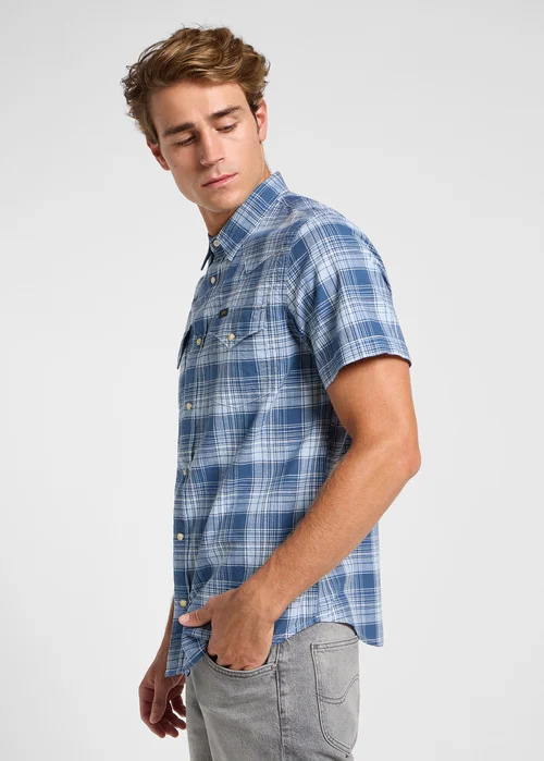 Lee Short Sleeve Western Shirt Orion Ombre Check
