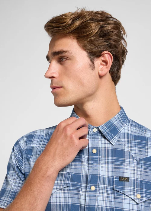 Lee Short Sleeve Western Shirt Orion Ombre Check