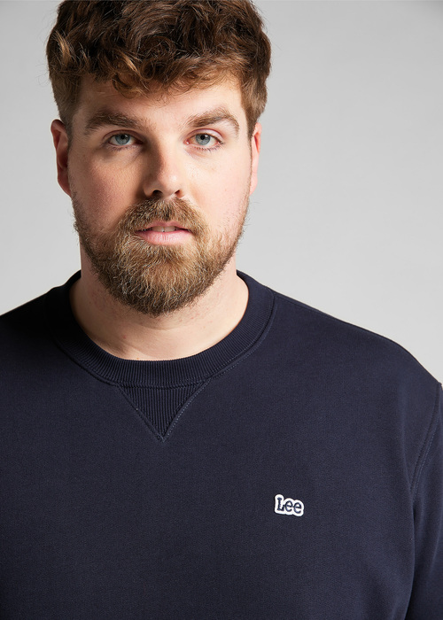 Lee Plain Crew Sweatshirt Midnight Navy - L81ITJMA