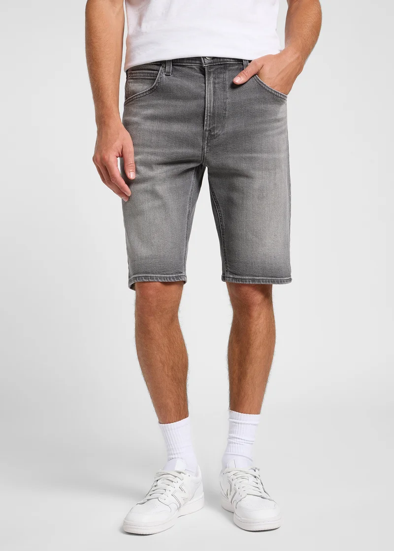 Lee Five Pocket Short Washed Grey