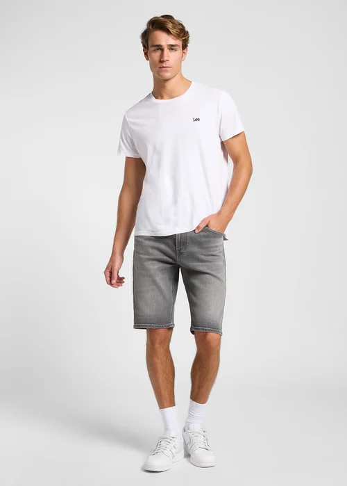 Lee Five Pocket Short Washed Grey