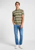 Lee Pique Polo Mercantile Stripe Green