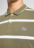 Lee Pique Polo Mercantile Stripe Green
