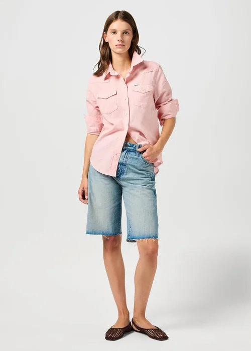 Wrangler Western Shirt Silver Pink