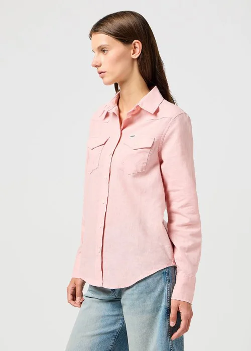 Wrangler Western Shirt Silver Pink