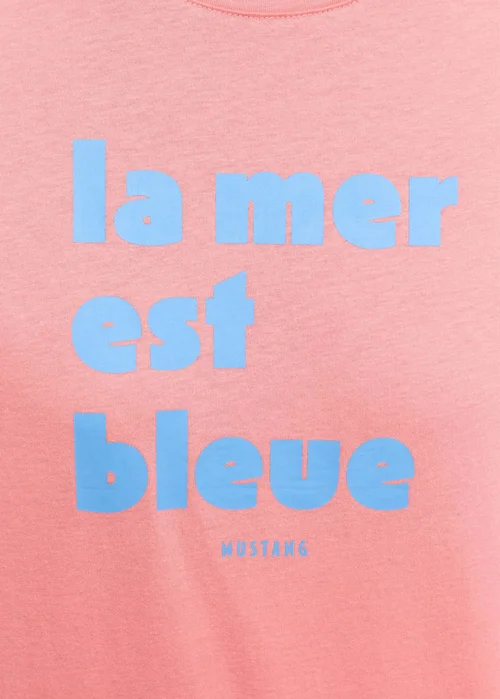 Mustang Floris Tee Print Peach Blossom