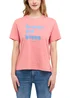 Mustang Floris Tee Print Peach Blossom