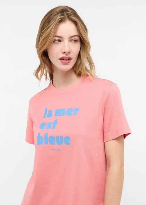 Mustang Floris Tee Print Peach Blossom