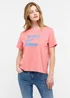 Mustang Floris Tee Print Peach Blossom