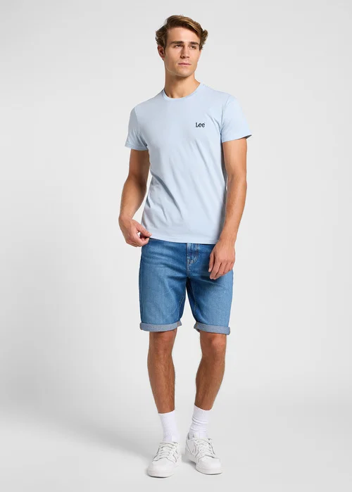 Lee Twin Pack Crew Navy Shy Blue