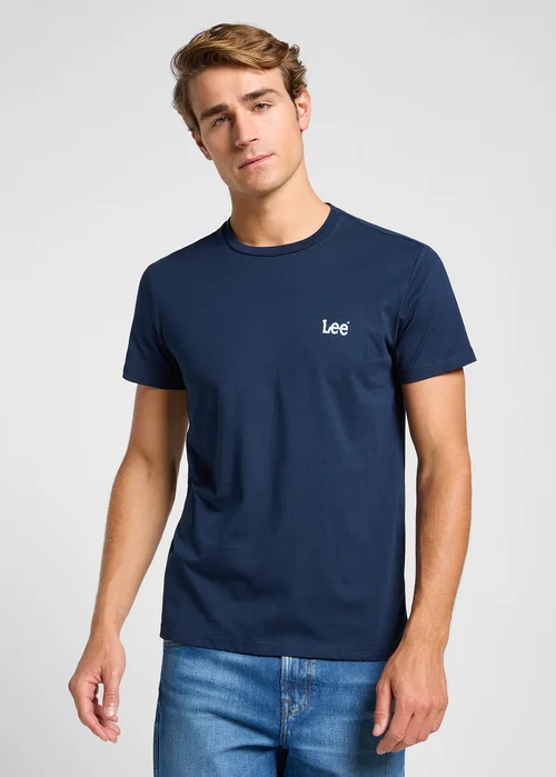Lee Twin Pack Crew Navy Shy Blue