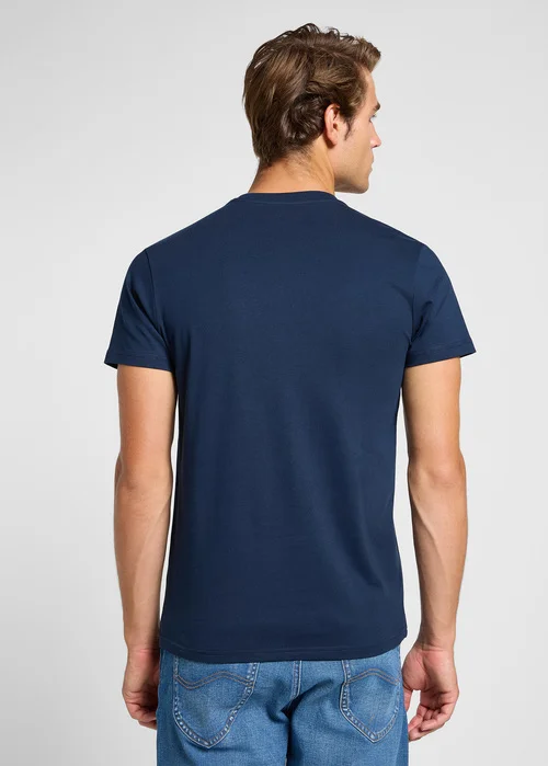 Lee Twin Pack Crew Navy Shy Blue