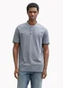 Tom Tailor Piqu Polo Shirt With Stand Up Collar Dark Blue Two Tone