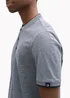 Tom Tailor Piqu Polo Shirt With Stand Up Collar Dark Blue Two Tone