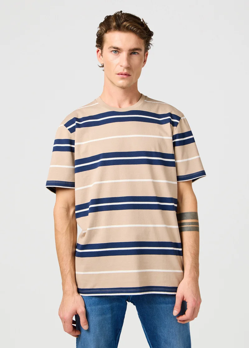 Wrangler Stripe Tee Timberwolf