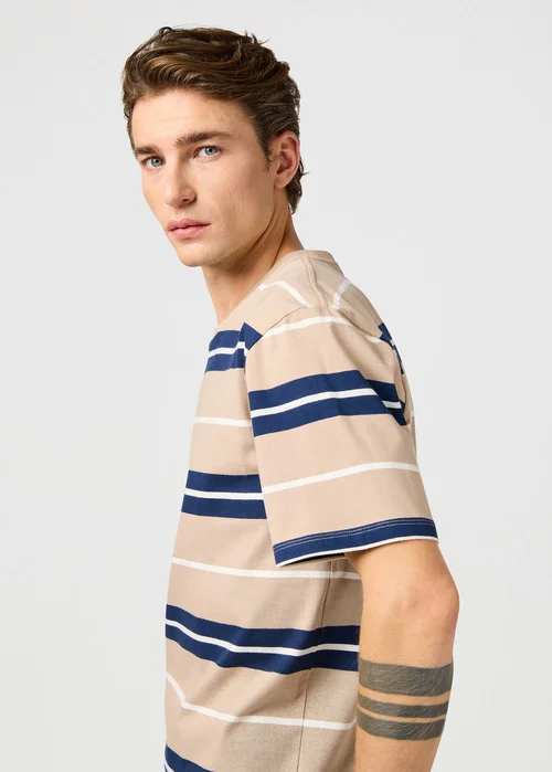 Wrangler Stripe Tee Timberwolf