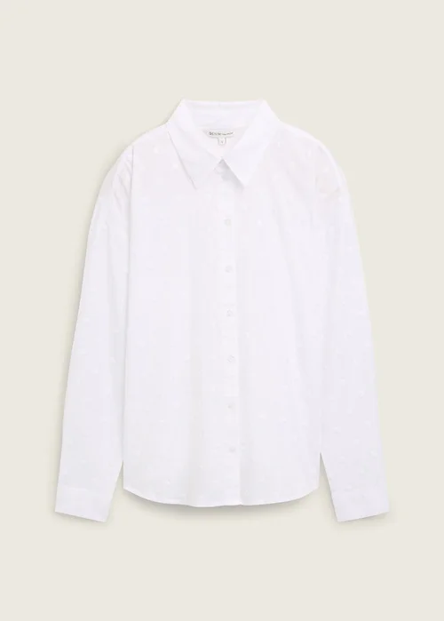 Tom Tailor Blouse With Dotted Texture White