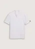 Denim Tom Tailor Pique Polo Shirt Chalk Grey White Two Tone