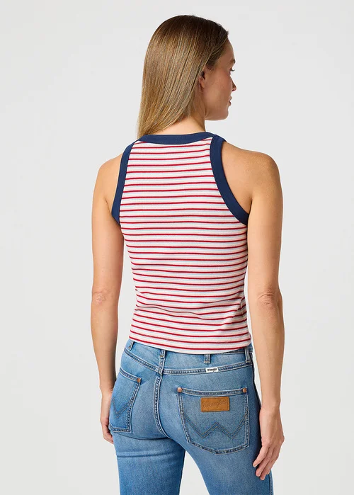 Wrangler Ringer Tank Chili Stripe