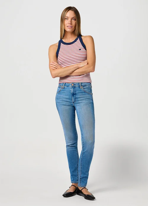 Wrangler Ringer Tank Chili Stripe