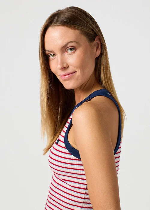 Wrangler Ringer Tank Chili Stripe