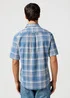 Wrangler Short Sleeve Shirt Blue Check