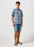 Wrangler Short Sleeve Shirt Blue Check