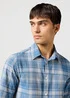 Wrangler Short Sleeve Shirt Blue Check