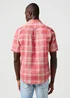 Wrangler Short Sleeve Shirt Red Check